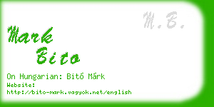 mark bito business card